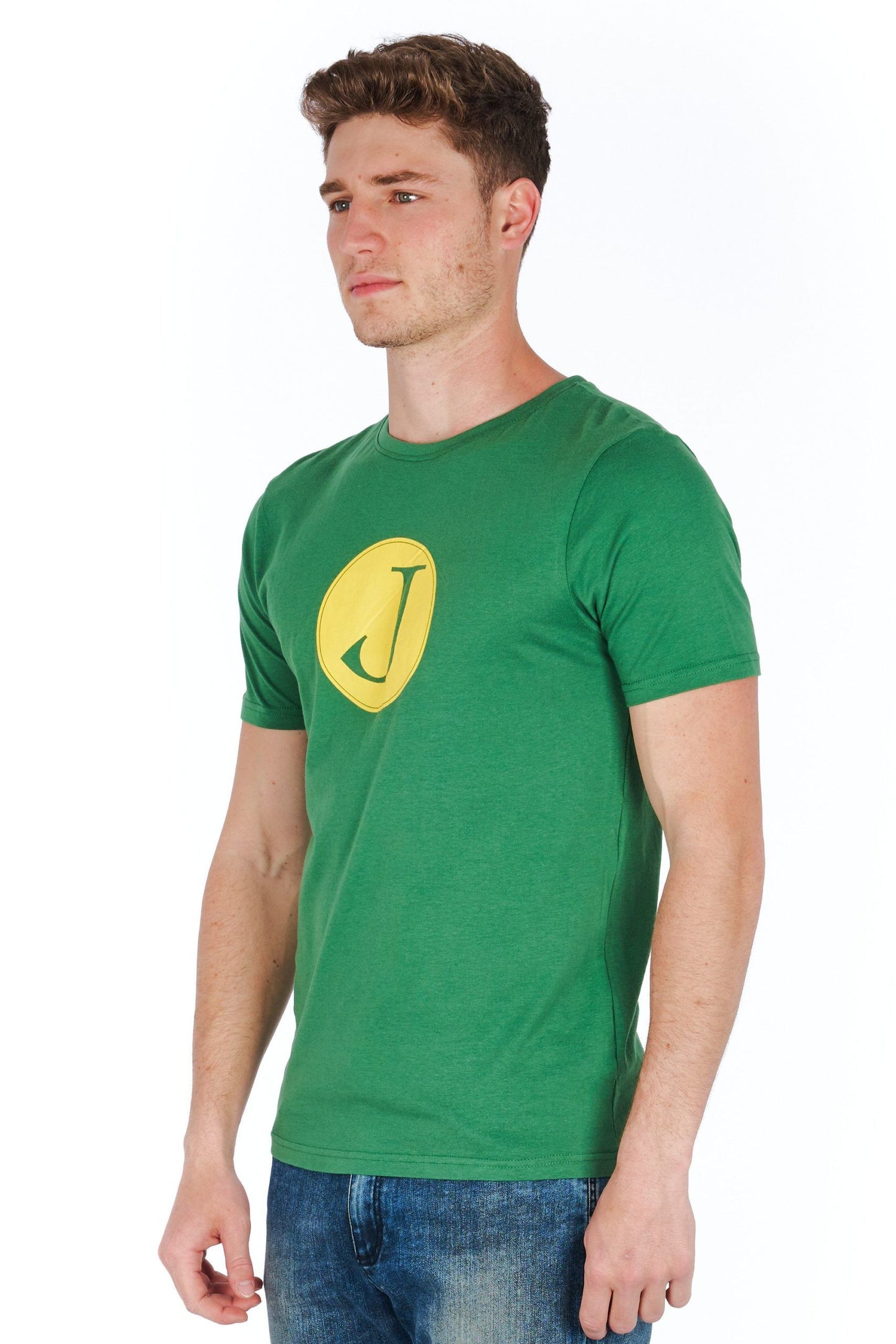 Slim Fit Solid Color Jersey Tee with Logo