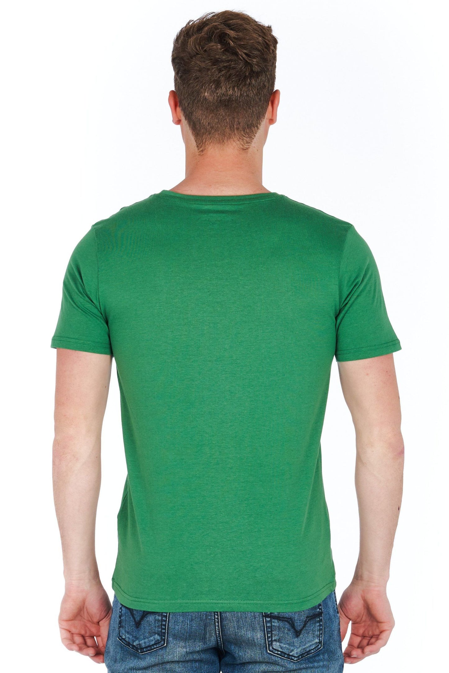 Slim Fit Solid Color Jersey Tee with Logo