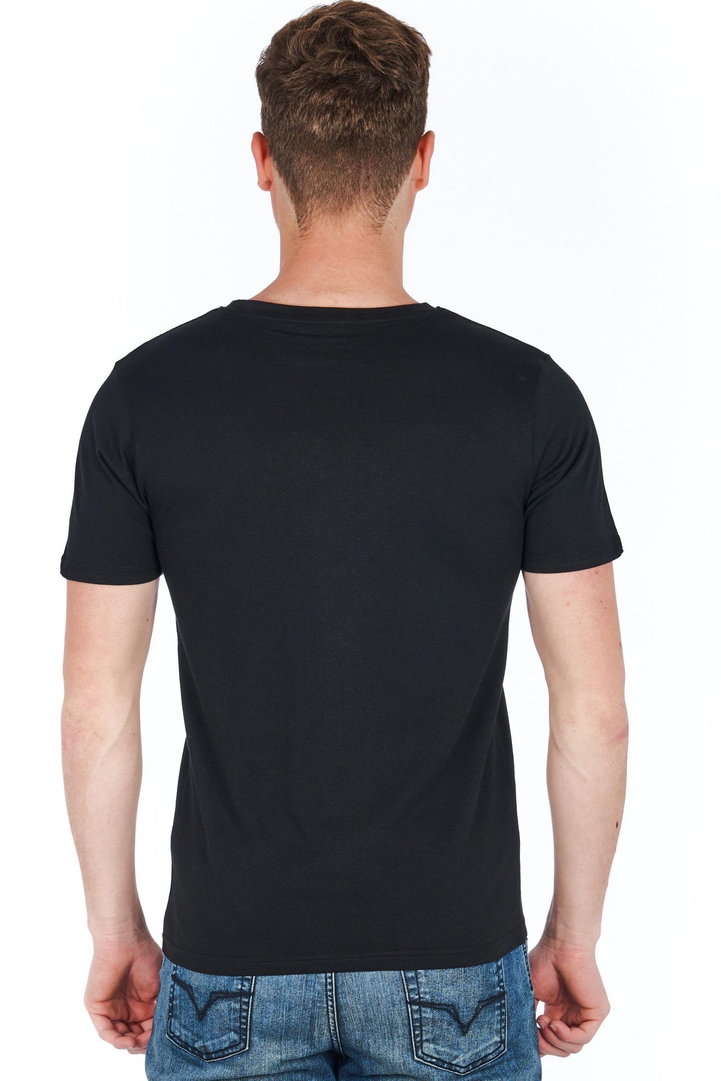 Sleek Black Slim Fit Jersey Tee