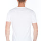 Sleek White Logo Tee for the Modern Man
