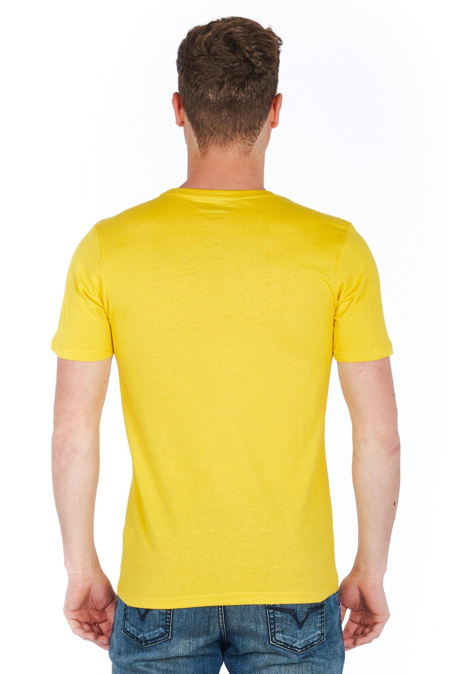 Sleek Jersey Tee with Vertical Logo