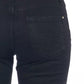 Elegant Biker Stretch Denim Jeans in Black