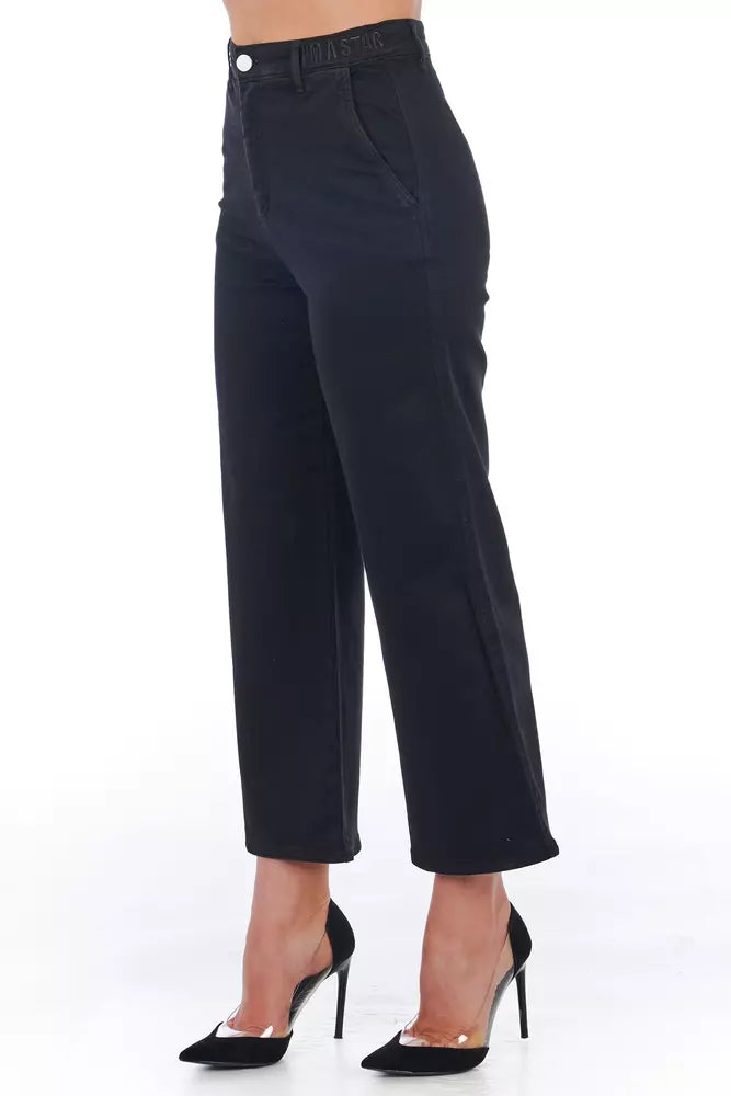 Chic High-Waist Cropped Trousers