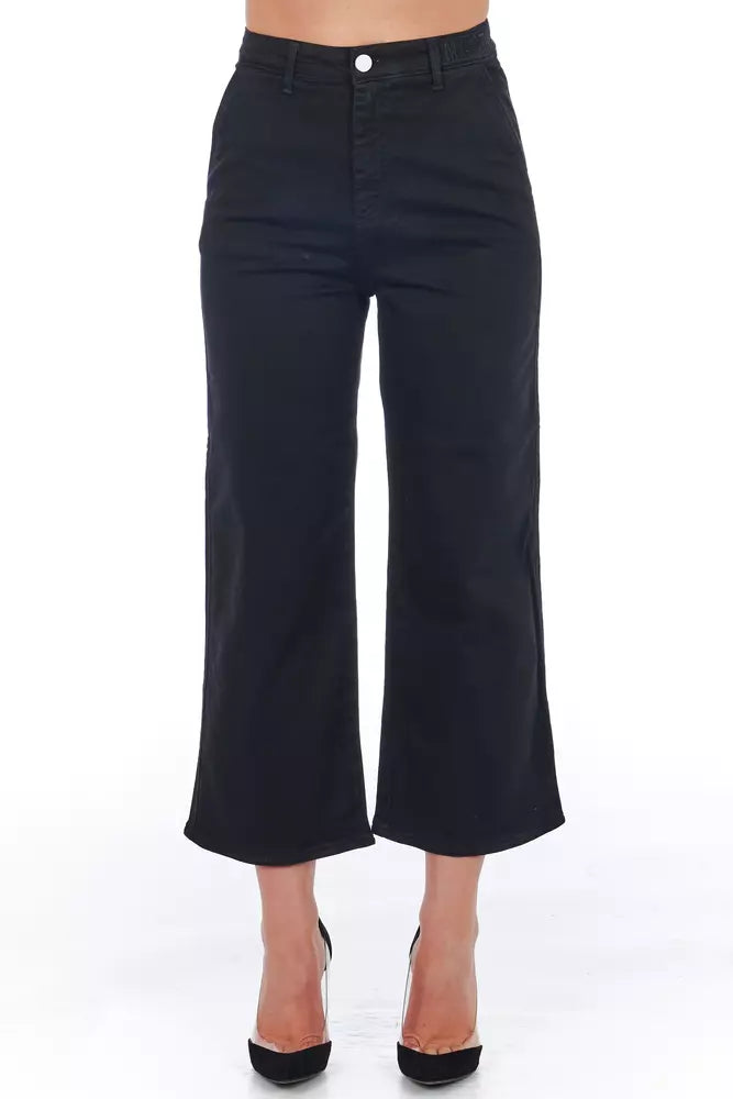 Chic High-Waist Cropped Trousers