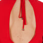 Chic Red Blouse with Flared Sleeves