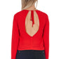 Chic Red Blouse with Flared Sleeves