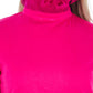 Chic Pink Lace-Back High Neck Tee