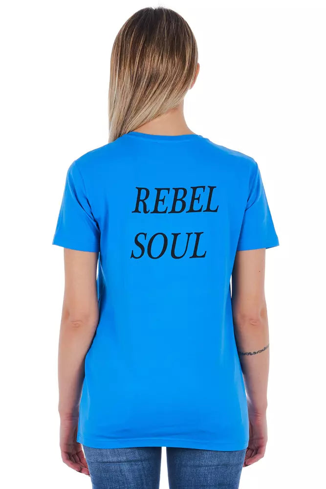 Chic Light Blue Graphic Tee