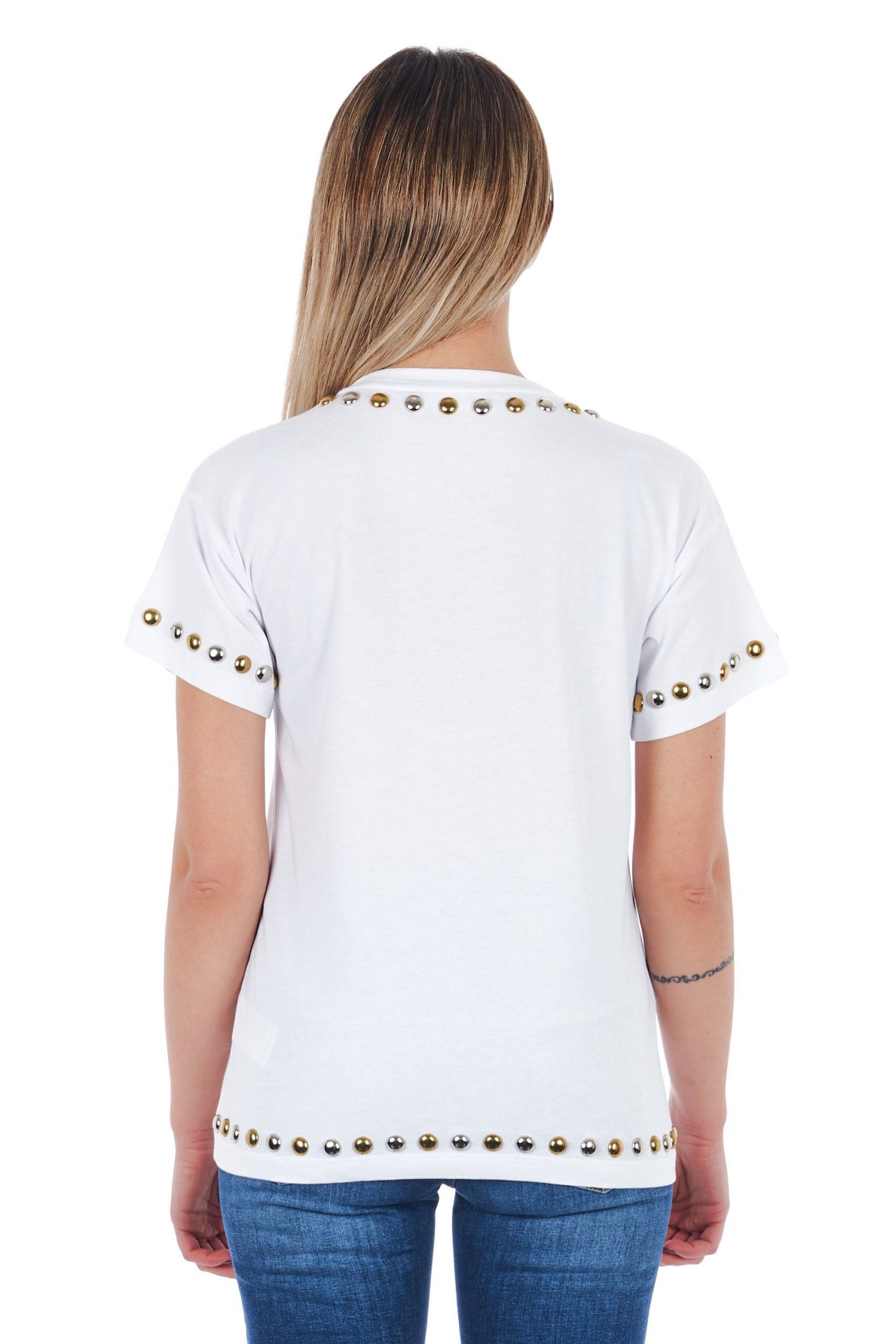 Embellished Rhinestone Logo Tee