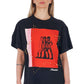 Chic Oversized Tee with Front Print Detail