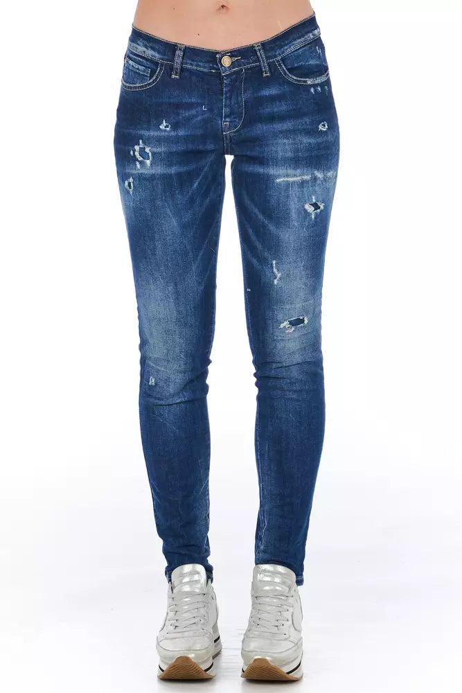 Chic Worn Wash Skinny Denim Jeans