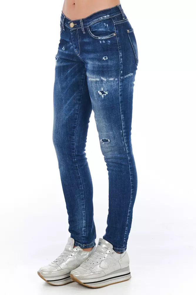 Chic Worn Wash Skinny Denim Jeans