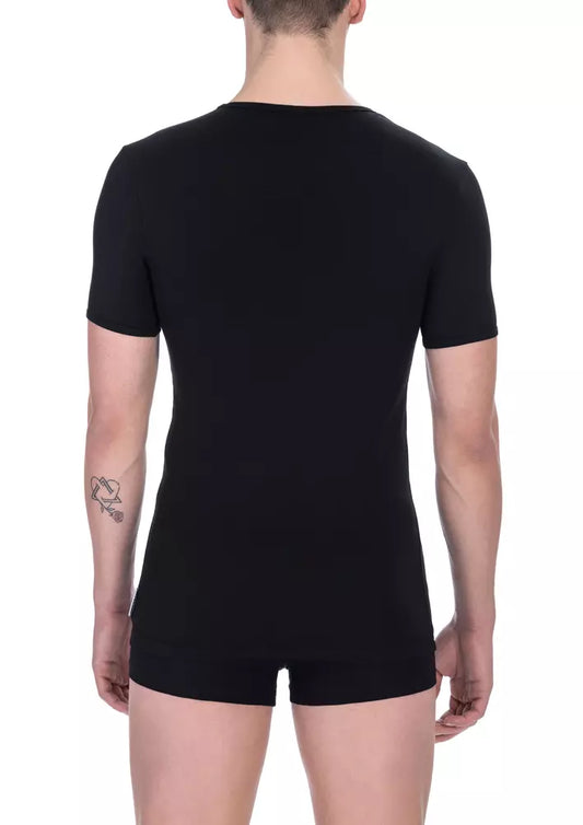 Elegant Crew Neck T-Shirt in Black