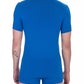 Sleek Blue Crew Neck Cotton Tee