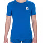 Sleek Blue Crew Neck Cotton Tee