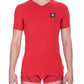 Sleek V-Neck Bicolor Cotton Tee