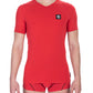 V-Neck Red T-Shirt - Sleek & Versatile