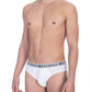 Sleek White Cotton Blend Briefs Duo Pack