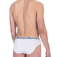 Sleek White Cotton Blend Briefs Duo Pack