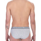 Sleek Gray Cotton Bi-Pack Briefs for Men