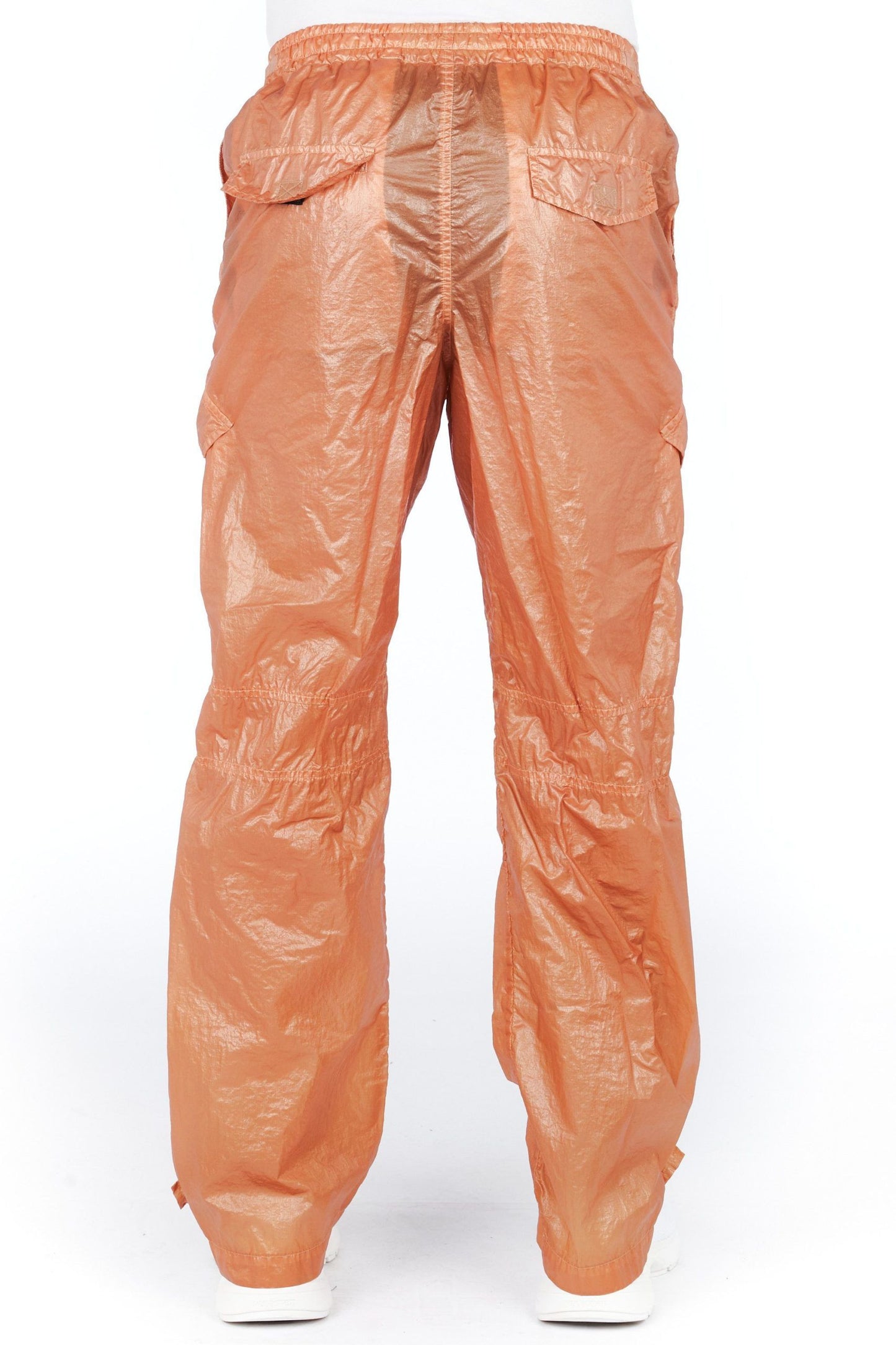 Orange Garment-Dyed Technical Trousers