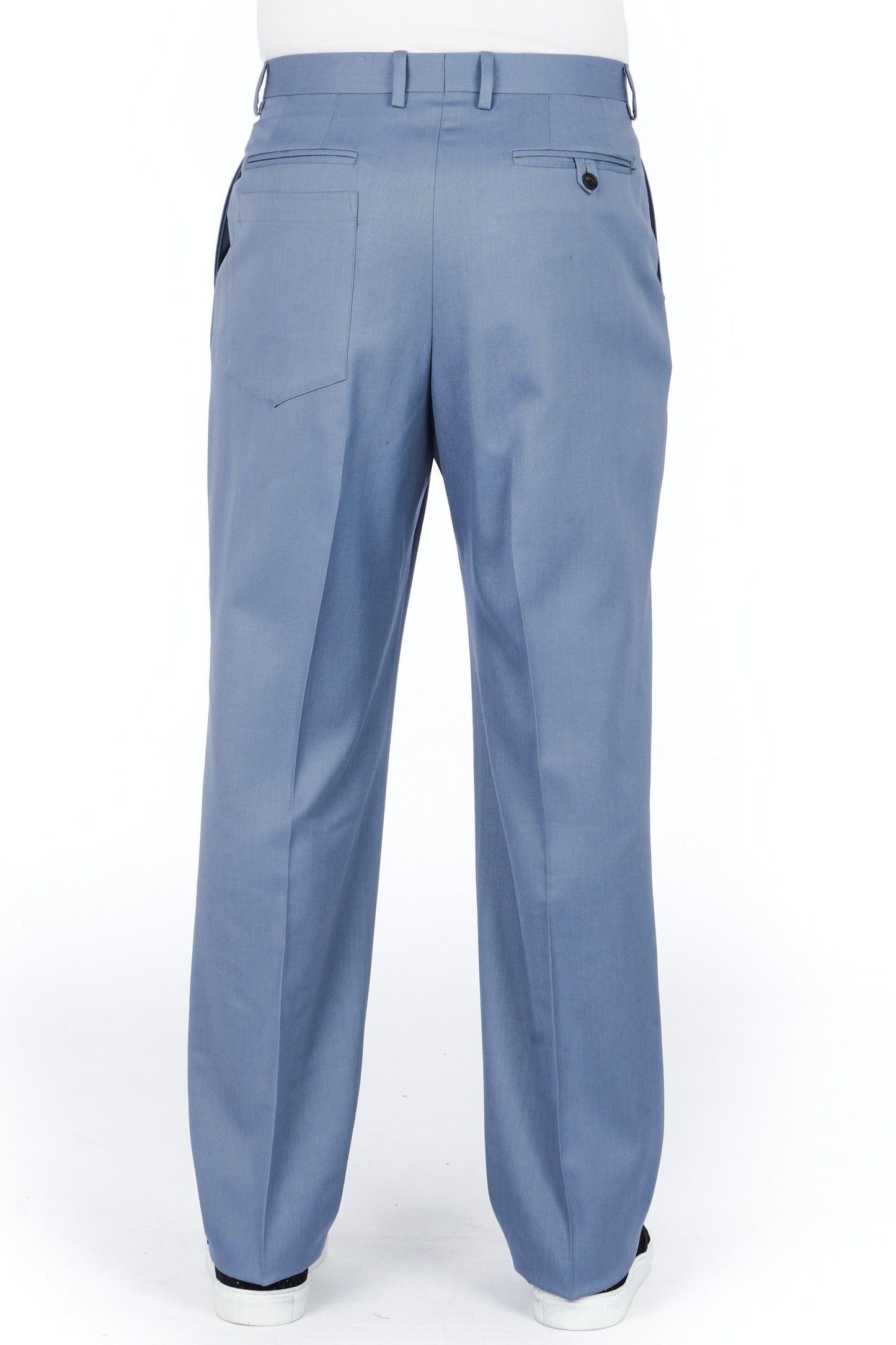 Elegant Wide Leg Light-Blue Trousers