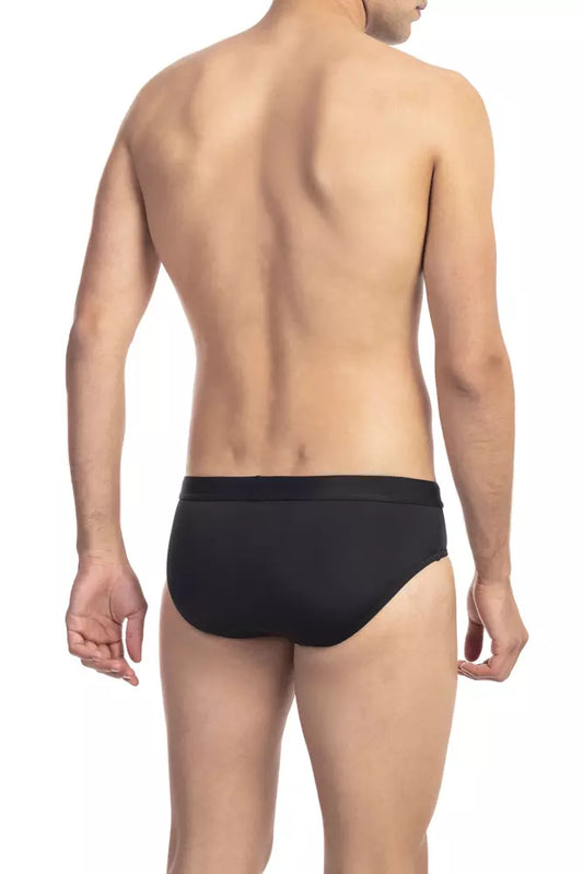 Classic Monocolor Swim Speedo with Logo Patch