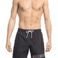 Chic Drawstring Swim Shorts with Graphic Print