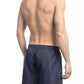 Chic Blue Swim Shorts with Stylish Front Print