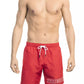 Chic Red Swim Shorts with Print Detail