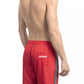 Red Swim Shorts with Back Pocket Detail