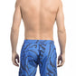 Elegant Blue Printed Swim Shorts