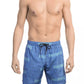 Blue All-Over Print Swim Shorts