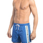 Elegant Blue Swim Shorts with Sleek Tape Detail