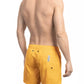 Sleek Orange Swim Shorts with Iconic Tape Detail