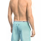 Elegant Light Blue Swim Shorts with Branded Band