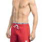 Red Swim Shorts with Branded Waistband