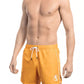 Vibrant Orange Men's Swim Shorts With Front Print