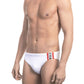Sleek White Side Print Speedo