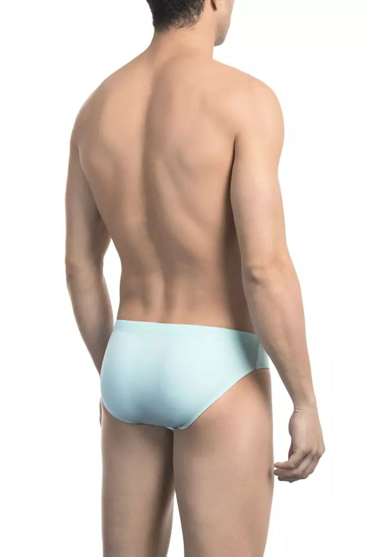 Chic Light Blue Side Print Speedo