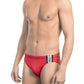 Red Side Print Swim Briefs