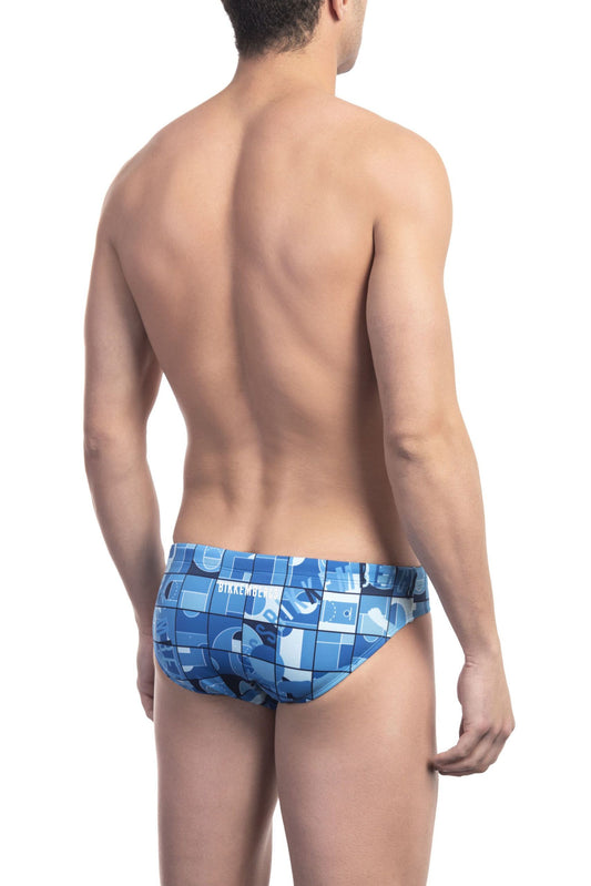 Chic Light-Blue Graphic Speedo for Men