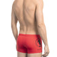 Sleek Red Stretch Swim Trunk