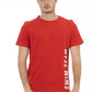 Vibrant Red Front Print Tee