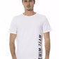 Sleek White Printed Cotton Tee