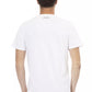 Sleek White Printed Cotton Tee