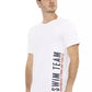 Sleek White Printed Cotton Tee