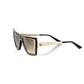 Elegant Black and Gold Square Sunglasses