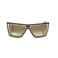 Elegant Black and Gold Square Sunglasses