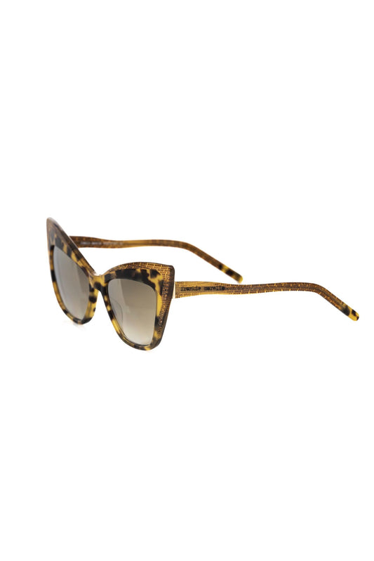 Glitter-Edged Cat Eye Sunglasses in Yellow